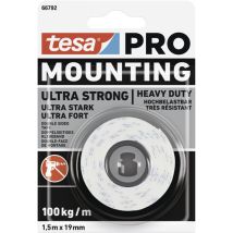 Mounting pro Ultra Strong 66792-00000-00 Ruban de montage blanc (l x l) 1.5 m x 19 mm 1 pc(s) - Tesa