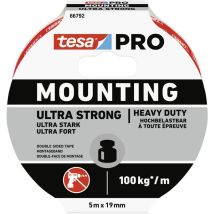 Mounting pro Ultra Strong 66792-00001-00 Ruban de montage blanc (l x l) 5 m x 19 mm 1 pc(s) - Tesa
