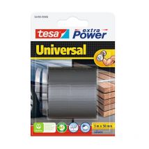 Tesa - 56490-00006 Ruban en tissu pour réparations Fixation Emballage Marquage et scellage Gris 5 m x 50 mm