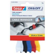 Velcro adesivo multicolor fermacavo 1,2cm 20c - Tesa