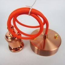 Tessuto arancio e rame soffitto pronto per l'installazione