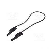 Test Cable With Banana Plug 4mm 32amp Black 0,5 Metres Vsfk85002550-sw