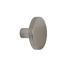 Testa appendiabiti rotonda in acciaio spazzolato Evoludis