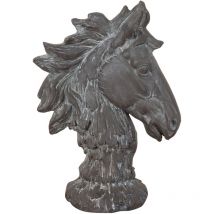 Busto statua 41x29x16 cm Soprammobile cavallo Statue decorative casa Scultura cavallo Busto decorativo