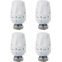 Testa del radiatore, Testa della valvola del radiatore da 4 pezzi, Valvola termostatica per radiatore M30 x 1,5, Testa termostatica per il lavandino