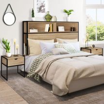 Testata 165 cm + 2 comodini detroit design industriale