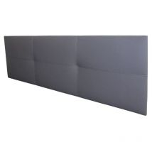 Testata Isabella in similpelle Letto matrimoniale grigio 165x52 cm
