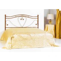 Testata Letto matrimoniale in Ferro Battuto Cuore Colori Ferro: Azzurro - Shabby Chic - Azzurro - Shabby Chic