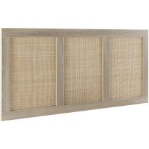 Testata letto Musa 145 x 65 cm Colore rovere, Rattan naturale