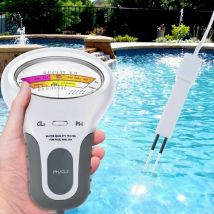 Medidor electrónico de calidad del agua de piscinas, mide el pH y el contenido de cloro, con cable de 13 cm. - dpzo