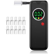 Jalleria - Testeur d'alcoolémie, éthylomètre de haute précision Police par mille avec écran lcd couleur numérique, testeur d'alcool professionnel