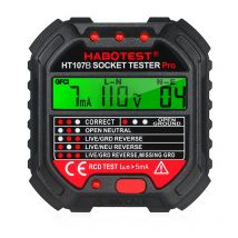 Testeur de Prise HT107D EU90-250V 45-65Hz Testeur Prise Electrique with lcd Ecran