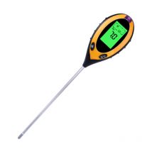 Testeur d'humidité de Sol 4 en 1, kit de Test numérique du Sol, pH, température, Soleil, humidité, acidité avec écran LCD rétroéclairé pour Jardin,