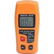 Memkey - Testeur d'humidité du bois portable, humidimètre du bois haute précision 4 modes détecteur d'humidité orange pour matériaux de construction