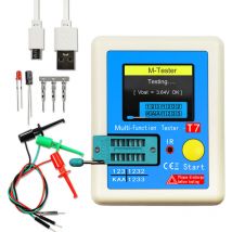 Kkmoon - Testeur Multifonction LCR-T7 pour Transistors - Mesure de Capacitance, Résistance, Affichage en Couleur, Compatible avec Diodes, Triodes,
