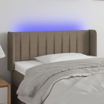 Furniture Limited - Testiera a led Tortora 93x16x78/88 cm in
