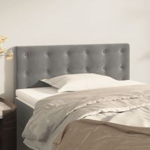 Bonnevie - Testiera da Parete Per letto,Testiera di Tessuto Grigio Chiaro 100x5x78/88 cm in Velluto -ITC27470