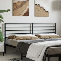 The Living Store - Testiera Letto Accessorio Mobili Camera Da Letto 180 Cm Metallo Nero Tdl0202421
