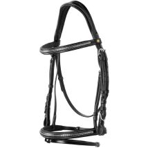 Pony, Marrone: Testiera Inglese In Cuoio Con Clincher Argentati Modello Clincher Np New Senza Redini