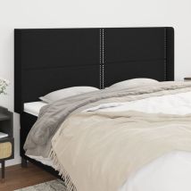 Furniture Limited - Testiera ad Orecchio Nera 203x16x118/128 cm