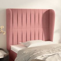 VidaXL Testiera ad Orecchio Rosa 93x23x118/128 cm in Velluto