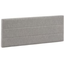 Testiera rivestita in tela Miconos 150x60 cm color Grigio, Imbottita con Spuma, rifinita con effetto capitonné, 8 cm di spessore, Kit Montaggio