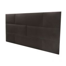 Testiera singola imbottita Cubo Mini Camera da letto per ragazzi Marrone Mattone 106x54x3 cm