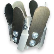 Testina zappetta fresa universale a 6 lame in alluminio per decespugliatore