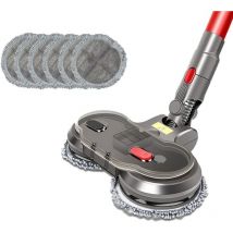 Ugreat - Tête de balai électrique humide et sec compatible avec Dyson V7 V8 V10 V11 Pièces remplaçables avec réservoir d'eau Tête de balai Tampons de