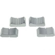 Tête de bouton à glissière Alps 76655 velours-chrome (lisse) (l x l) 12 mm x 26 mm 1 pc(s) W15780