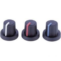 Tête de bouton rotatif Pb Fastener 3/03/TPN 130006 Blk/Rd avec pointeur noir, rouge (ø x h) 19 mm x 16 mm 1 pc(s) D93092