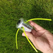 Tête de débroussailleuse universelle en aluminium tête de coupe-herbe fil nylon (2X Orange)
