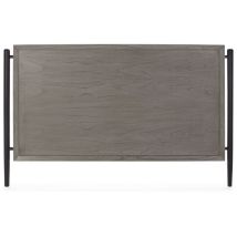 Tête de lit 160x6x110 Bois Gris/Noir/Métal Noir