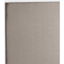 Tête de Lit Capitonnée en Lin Lavé Beige 160x120 cm