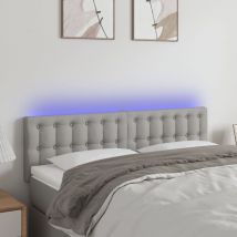 Kalisse - Furniture Limited - Tête de lit à led Gris clair 144x5x78/88 cm
