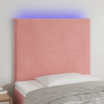 Tête de lit à led Rose 100x5x118/128 cm Velours