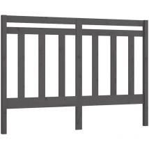 Décoshop26 - Tête de lit accessoire couchage chambre à coucher meuble 146 x 4 x 100 cm bois de pin gris TDL0203439