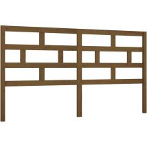 Décoshop26 - Tête de lit accessoire couchage chambre à coucher meuble 206 x 4 x 100 cm bois massif marron clair TDL0202875