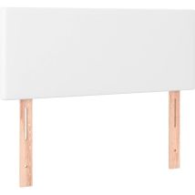 Décoshop26 - Tête de lit accessoire couchage chambre à coucher meuble 90 x 5 x 78/88 cm synthétique blanc TDL0203673