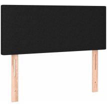 Décoshop26 - Tête de lit accessoire couchage chambre à coucher meuble 90 x 5 x 78/88 cm tissu noir TDL0202078