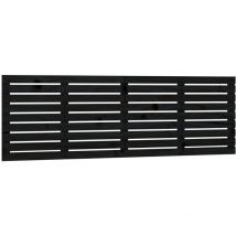 Décoshop26 - Tête de lit accessoire couchage chambre à coucher meuble murale 186 x 3 x 63 cm bois massif noir TDL0202513