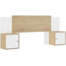 Tete De Lit - Alix - Extensible - Châtaignier Naturel / Blanc - 246/226/206 X 34 X 91 Cm - Diagone