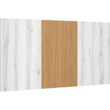 Tête De Lit Arles En Albo Blanc Et Chêne Rayé 159 Cm