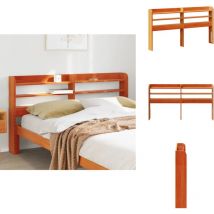 Tête de lit avec étagères marron cire 140 cm bois massif de pin - Tête De Lit - Têtes De Lit - Tête De Lit En Bois - Tête De Lit En Bois Massif