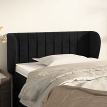 Maisonchic - Tête de lit avec oreilles, Armoire de Tête de lit Noir 93x23x78,88 cm Velours CON71730 design in
