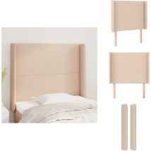 Tête de lit avec oreilles Cappuccino 83x16x118/128cm Similicuir - Tête De Lit - Tête De Lit Capitonnée - Tête De Lit Rembourrée - Literie - Chambre à