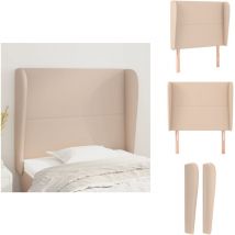 Tête de lit avec oreilles Cappuccino 83x23x118/128cm Similicuir - Tête De Lit - Tête De Lit Capitonnée - Tête De Lit Rembourrée - Tête De Lit Moderne