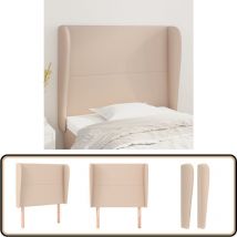 Tête de lit avec oreilles Cappuccino 93x23x118/128cm Similicuir - Tête De Lit - Tête De Lit Capitonnée - Tête De Lit Rembourrée - Tête De Lit Moderne