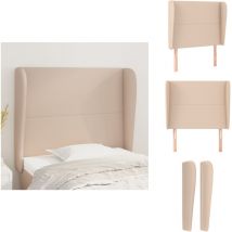 Tête de lit avec oreilles Cappuccino 93x23x118/128cm Similicuir - Tête De Lit - Tête De Lit Capitonnée - Tête De Lit Rembourrée - Tête De Lit Moderne