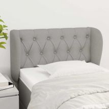 Tête de lit avec oreilles Gris clair 83x23x78/88 cm Tissu